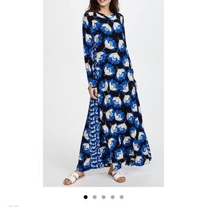 Warm Floral Print Maxi Dress